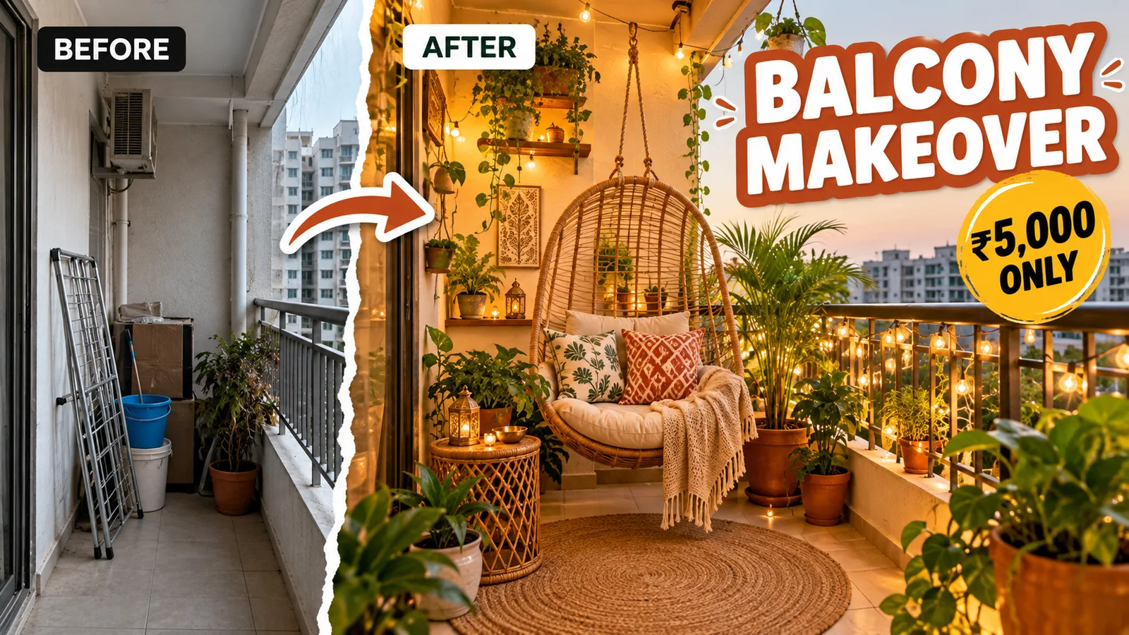 DIY Home Decor Makeover Before After Thumbnail