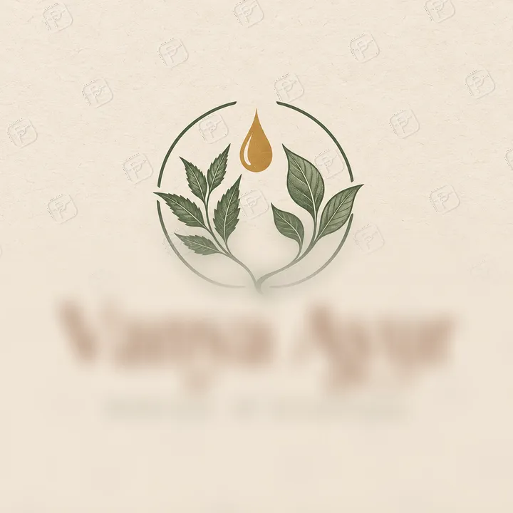 Ayurvedic Skincare Leaf Logo and Brand Kit