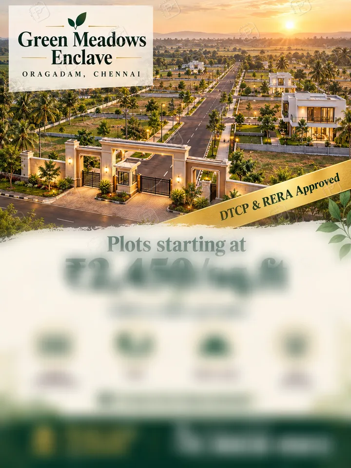 DTCP Approved Plots Sale Poster and Instagram Post Set