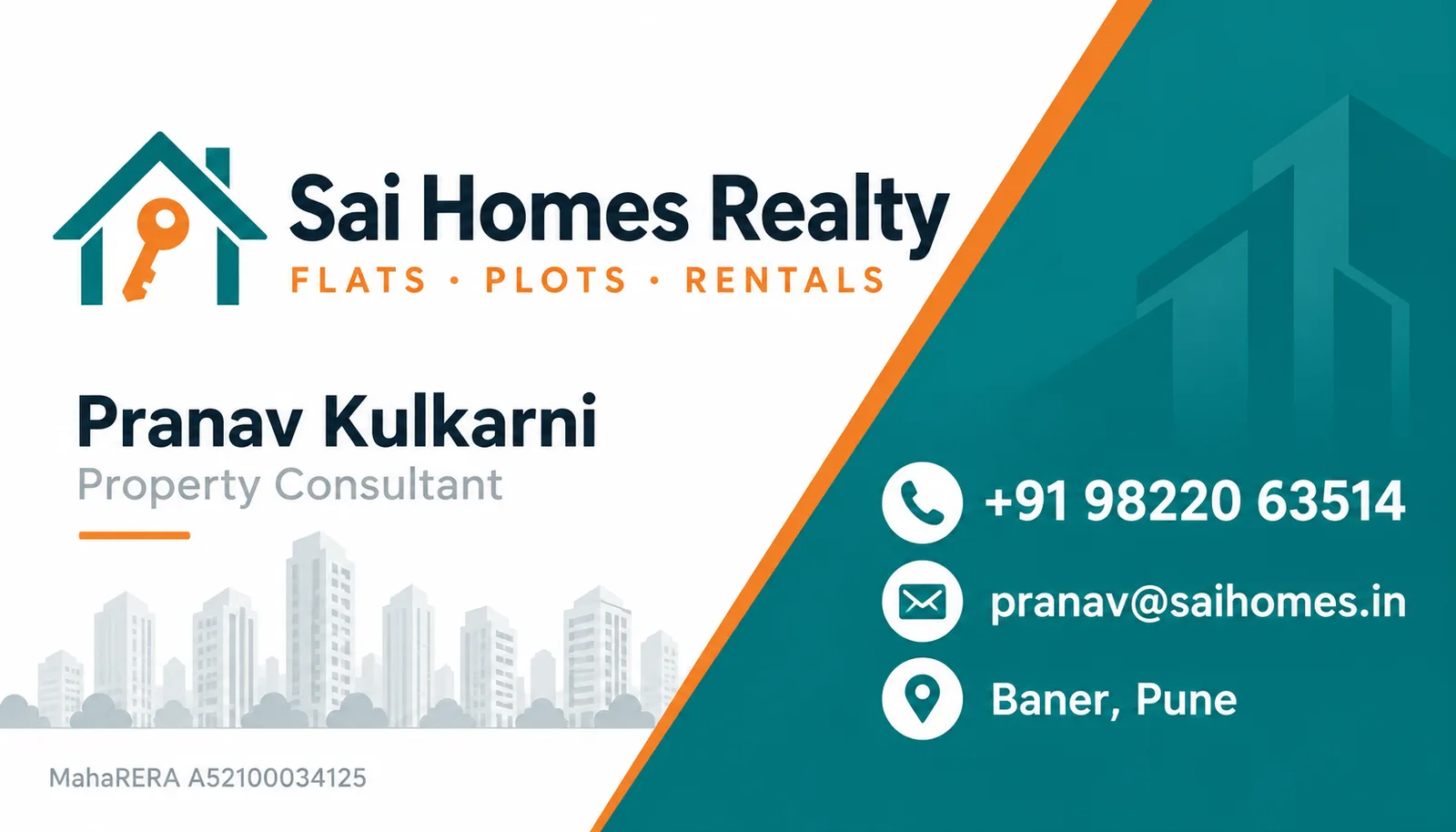 Modern Real Estate Agent Visiting Card with House Icon