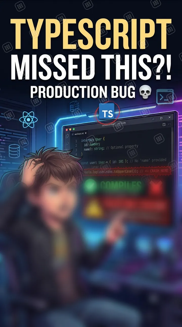 TypeScript Bug Developer YouTube Thumbnail Template