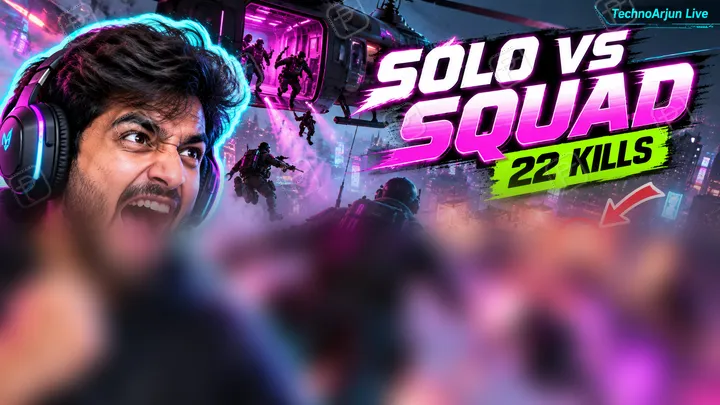 Neon Gaming Thumbnail with Glowing Creator Outline