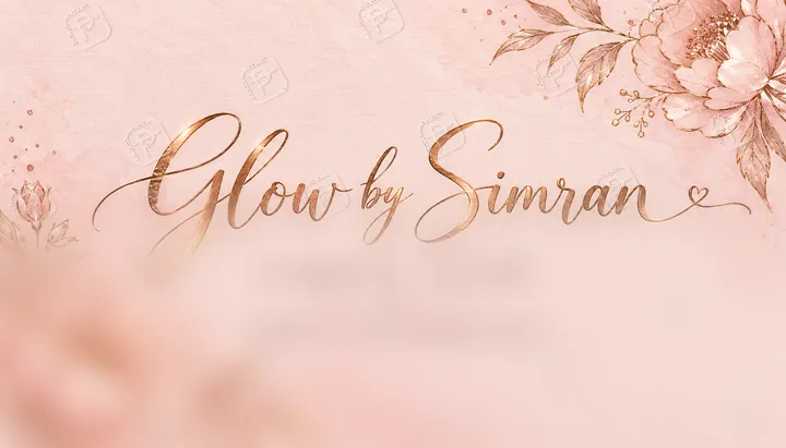 Rose Gold Bridal Makeup Artist Card Set, Front and Back